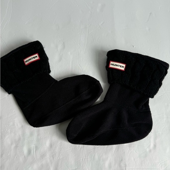 Hunter Womens Fleece Liner black Boot Socks size medium - Picture 1 of 5
